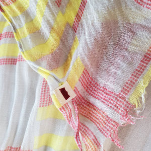 Levi's Scarf Wrap Geometric Soft Gauzy red yellow